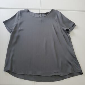 Quince Shirt Womens XL Stretch Silk Washable Tee Short Sleeve Top